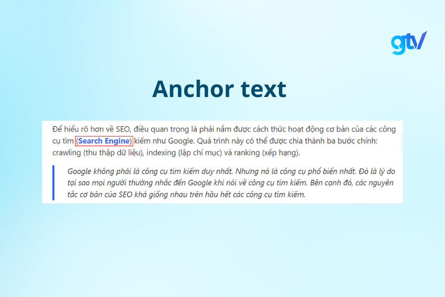 alt text: Minh họa về anchor text trong liên kết