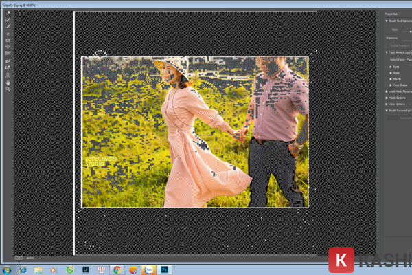 Hình ảnh minh họa lỗi Liquify trong Photoshop