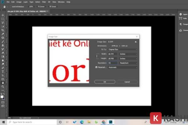 Cách giảm độ phân giải ảnh trong Photoshop