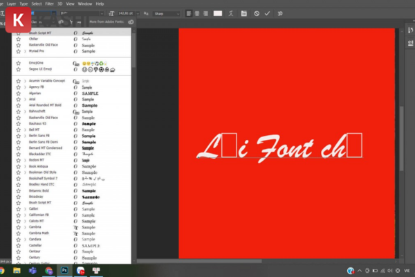 Chọn font không phù hợp