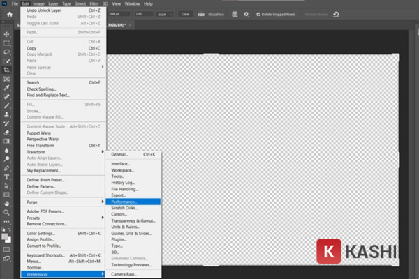 Tùy chỉnh lượng RAM Photoshop sử dụng