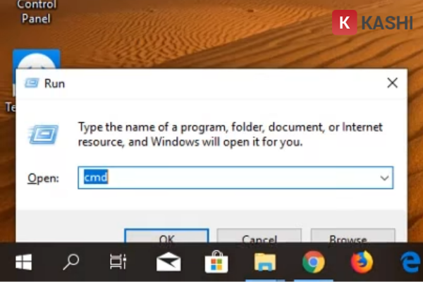 Mở hộp thoại Run bằng tổ hợp phím Windows + R