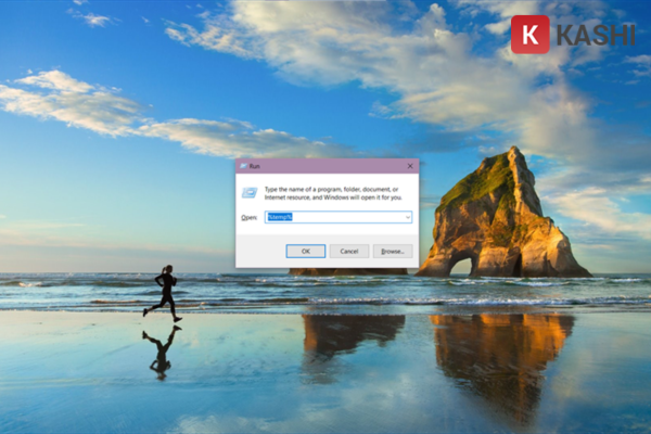Mở thư mục Temp bằng cách nhập %temp% vào hộp thoại Run