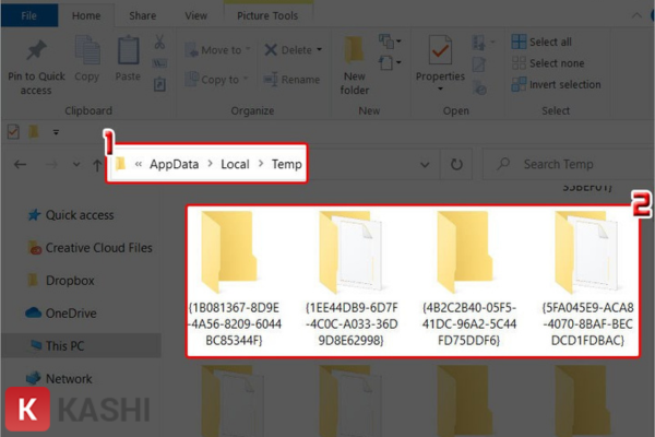 Xóa file tạm thời