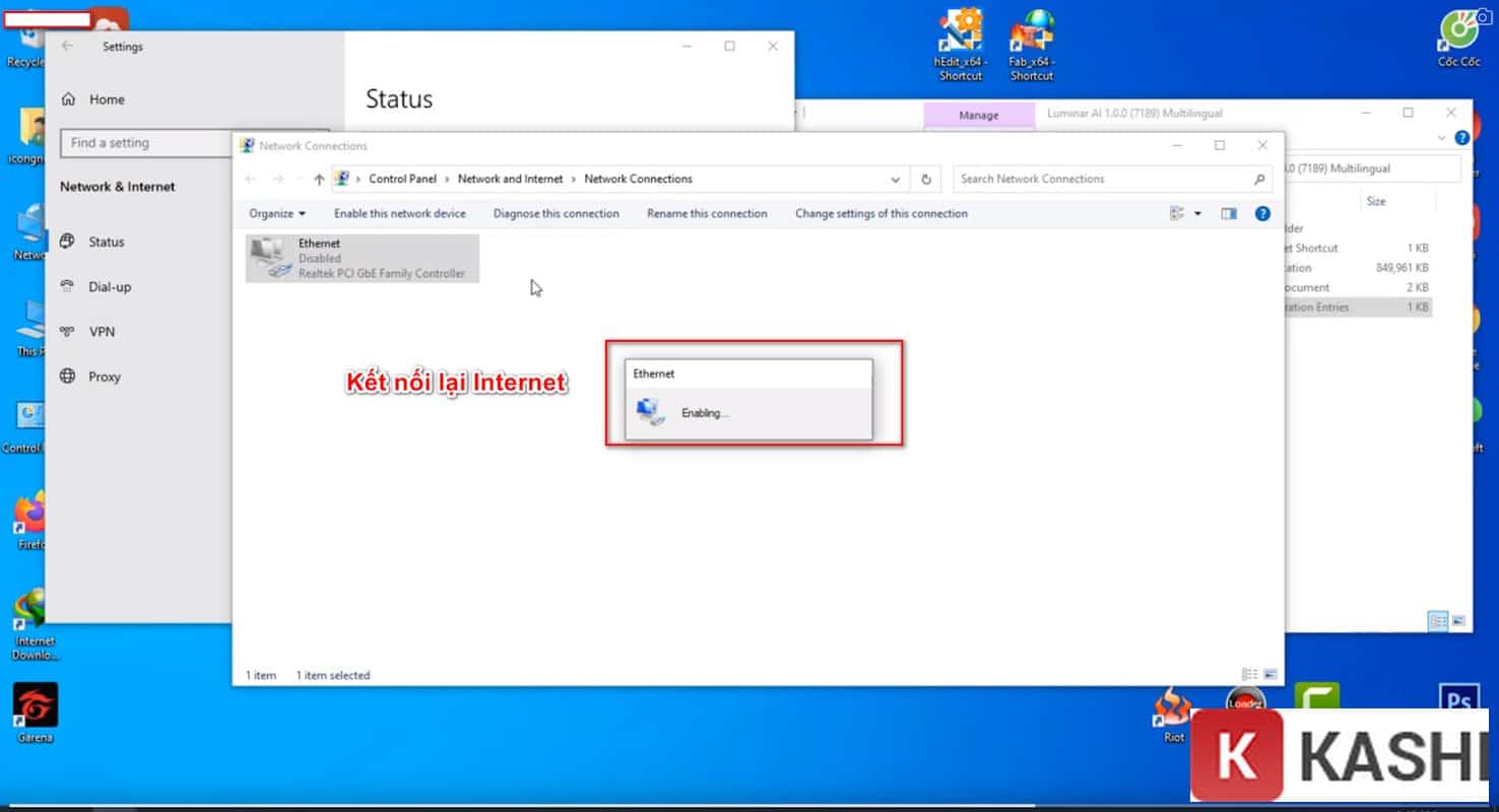 Kết nối lại Internet