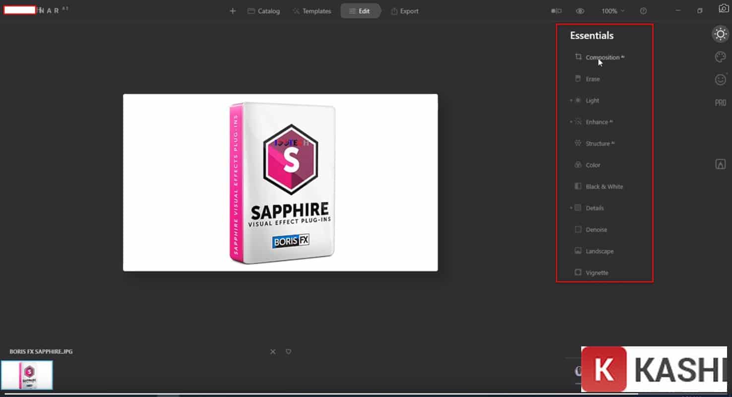Giao diện Luminar AI