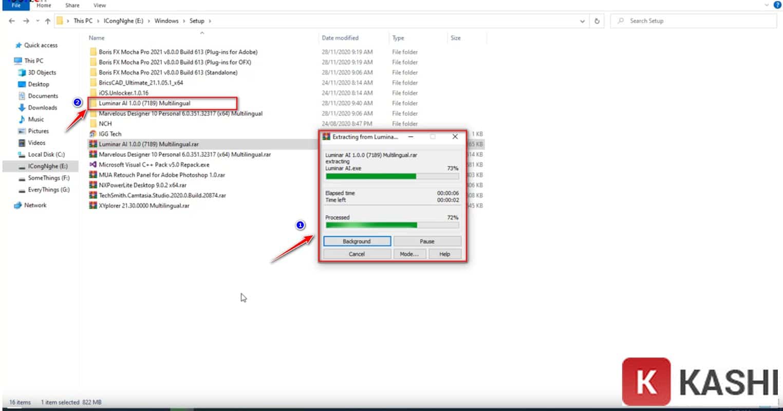 File sau khi giải nén