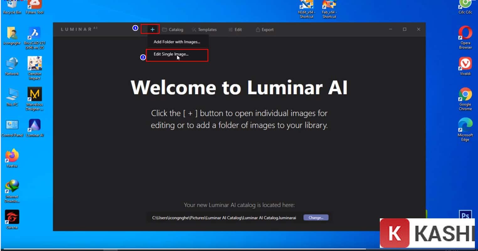 Mở Luminar AI