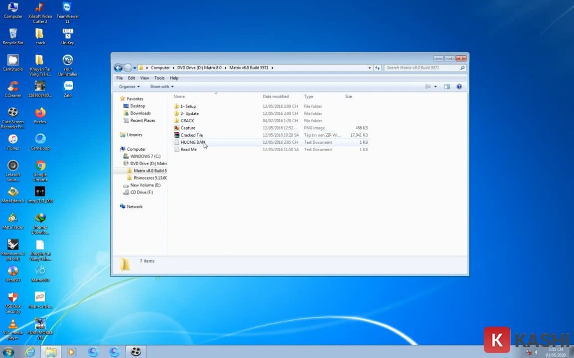 Giải nén file Matrix 8