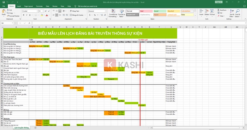 Mẫu kế hoạch truyền thông sự kiện