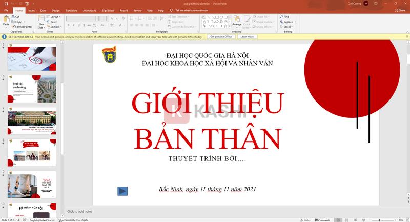Làm powerpoint giới thiệu bản thân để thuyết trình