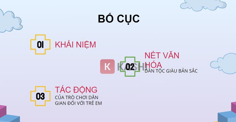 Mẫu PowerPoint bố cục mạch lạc về trò chơi dân gian