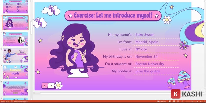 Mẫu powerpoint giới thiệu bản thân