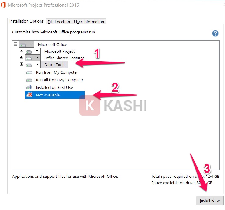 Nhấn "Install Now"