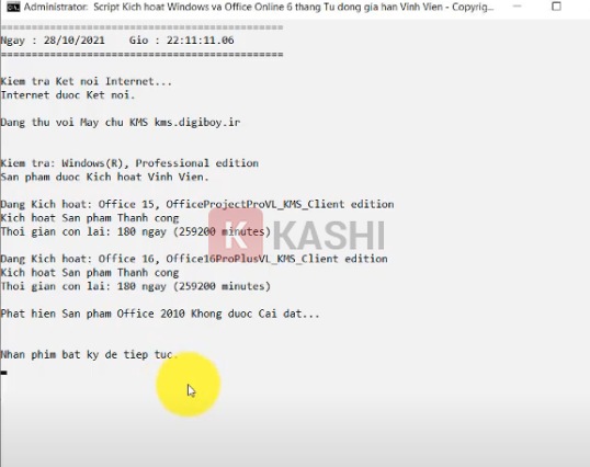 Kích hoạt thành công