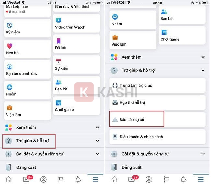 Chọn báo cáo sự cố