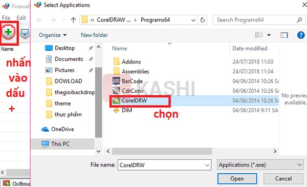 Chặn CorelDRAW X7 kết nối internet