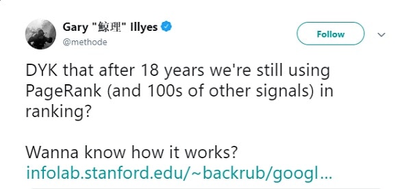 Gary khẳng định sau 18 năm vẫn sử dụng PageRank