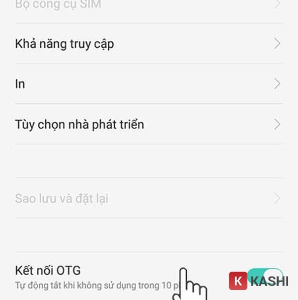 Cách kết nối điện thoại với OTG