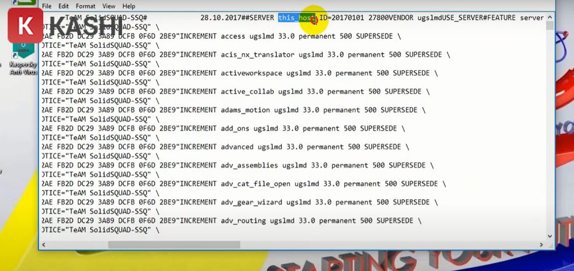 Dán thông tin máy tính vào file Licenses