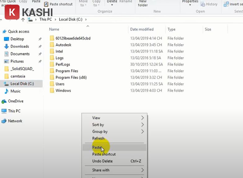 Dán thư mục license
