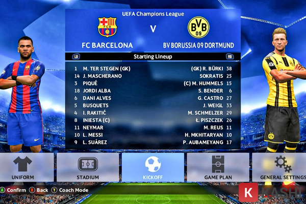 Hình ảnh cầu thủ trong PES 2017