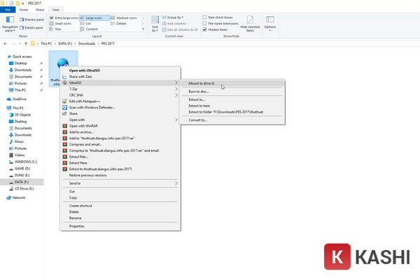 Mount file ISO PES 2017