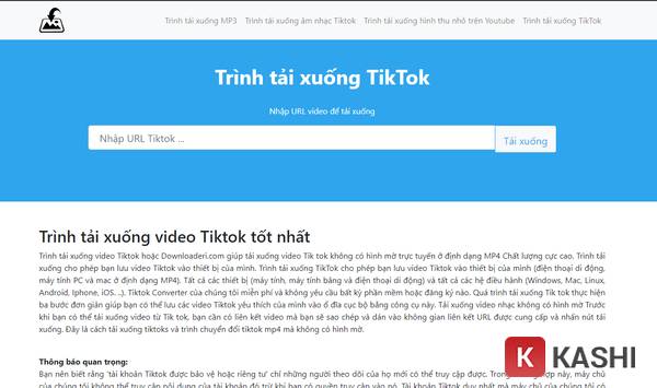Giao diện website Downloaderi.com