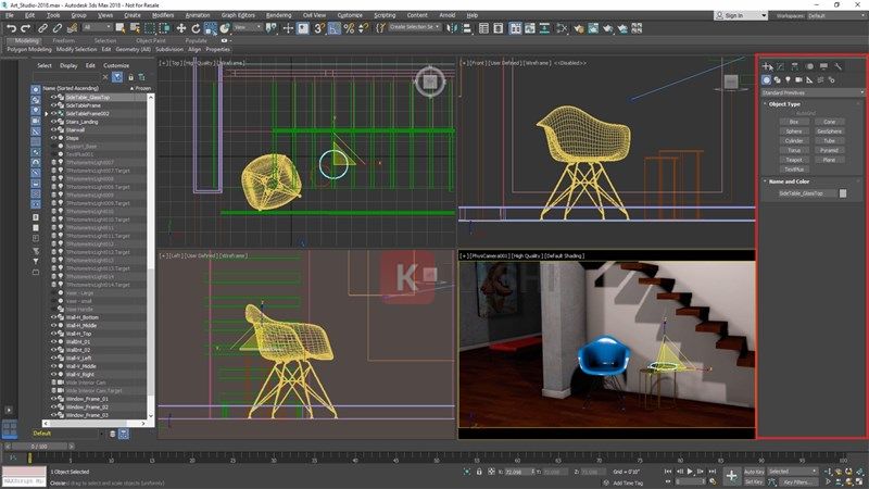 Giao diện Autodesk 3DS Max