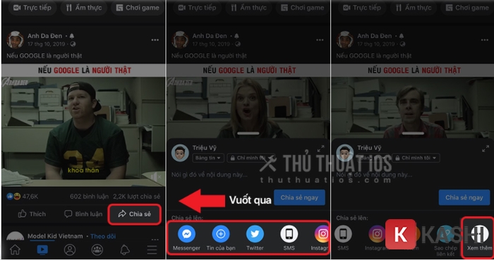 Sử dụng phím tắt để tải video Facebook trên iOS