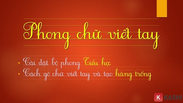 Ví dụ font chữ viết tay