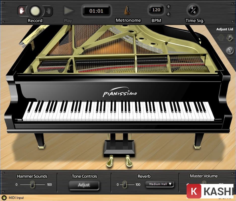 Mô tả giao diện Pianissimo