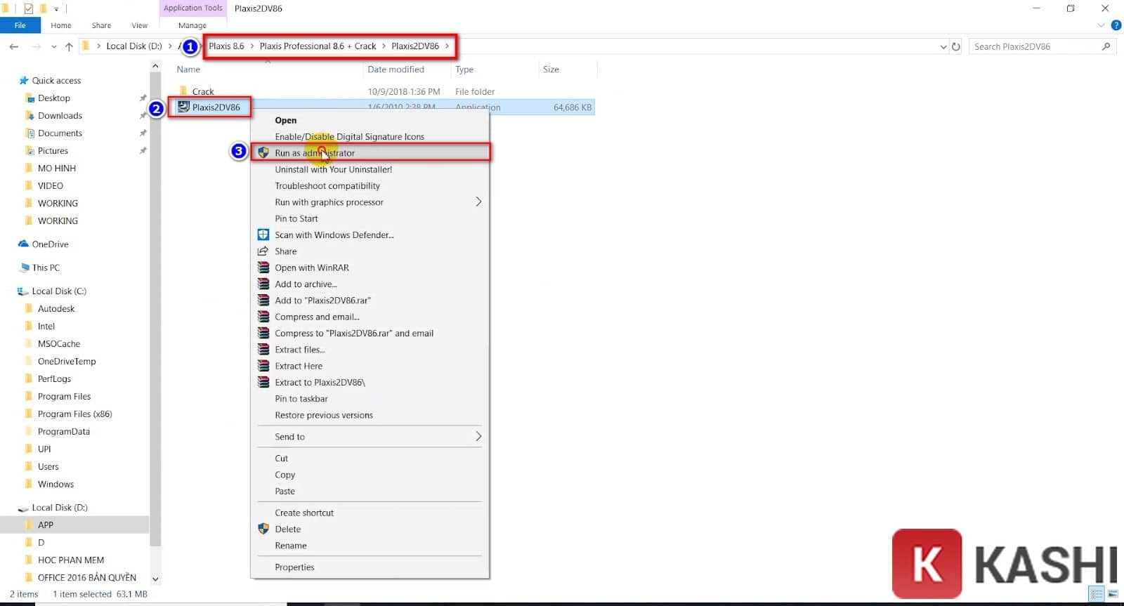 Chạy file setup Plaxis 8.6