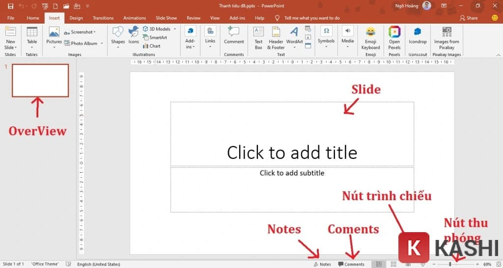 Giao diện PowerPoint 2019