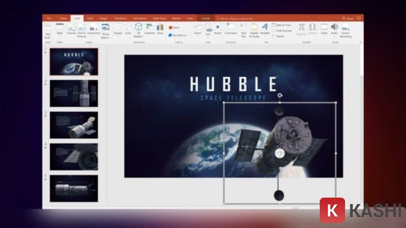 Chèn mô hình 3D powerpoint 2019.