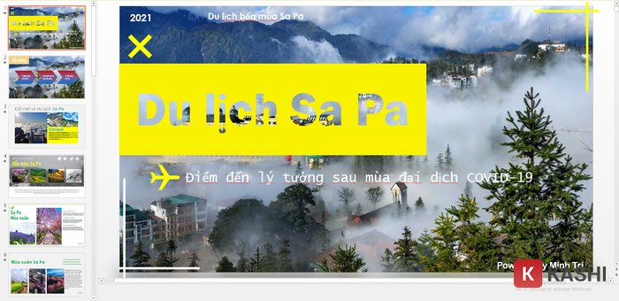 Mẫu PowerPoint đề tài du lịch tại Sapa