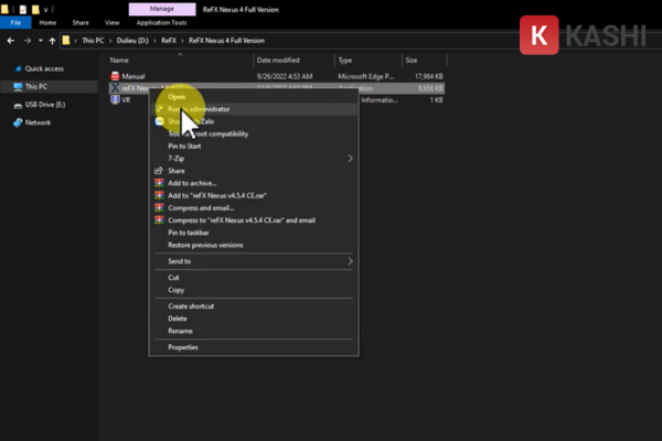 Chạy với quyền admin