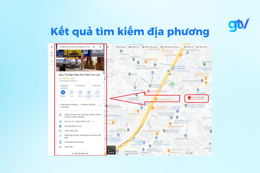 Kết quả tìm kiếm địa phương
