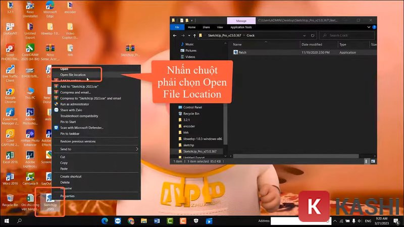 Mở thư mục cài đặt SketchUp