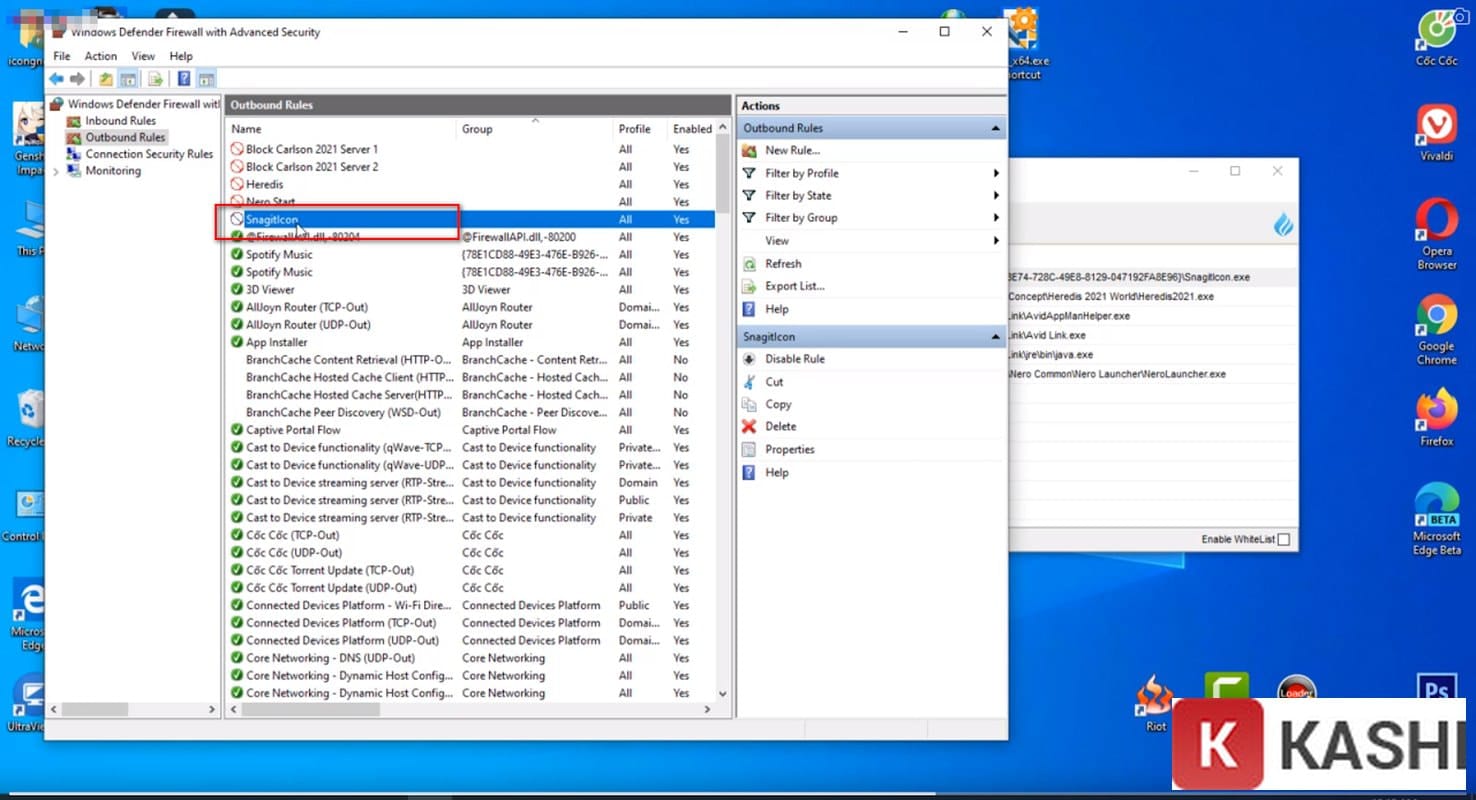 Kiểm tra cài đặt tường lửa