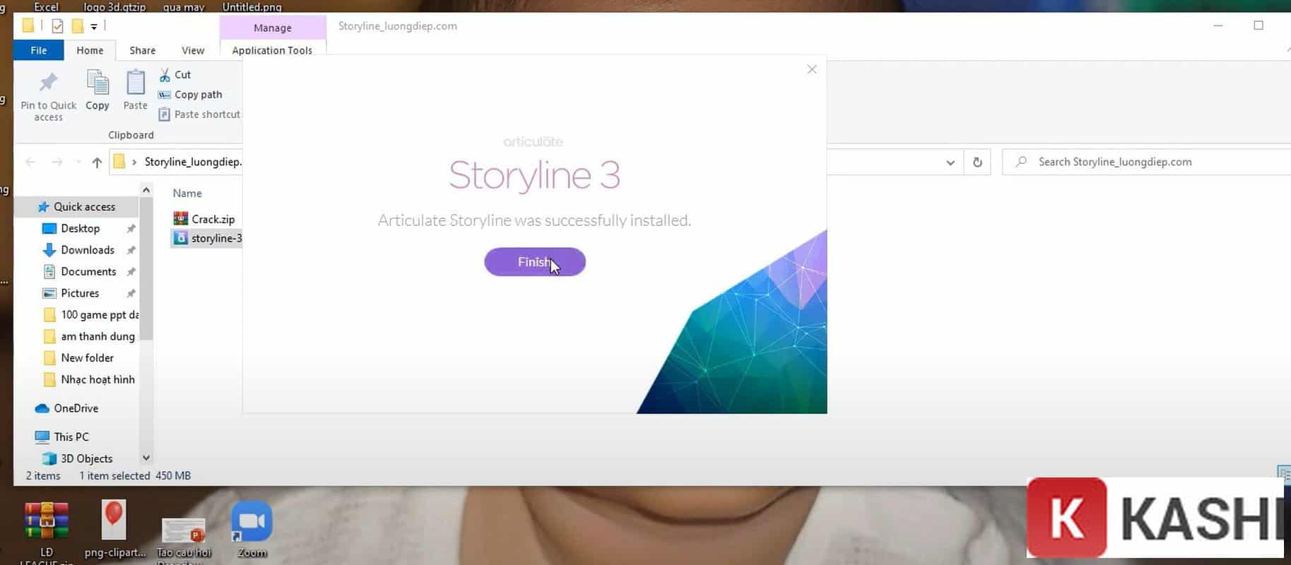 Hoàn thành cài đặt