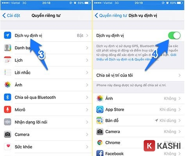 Kích Hoạt Dịch Vụ Định Vị
