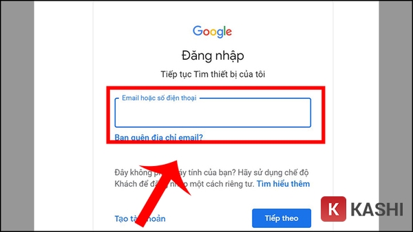 Đăng nhập tài khoản Google