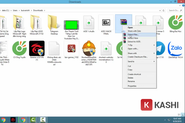 Giải nén file AOE
