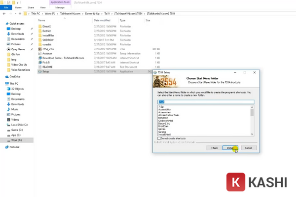 Cài đặt game 7554