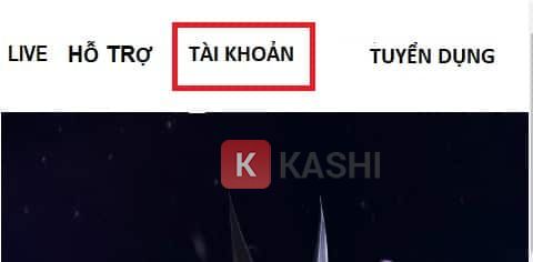 Chọn mục Tài khoản