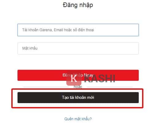 Tạo tài khoản Garena mới