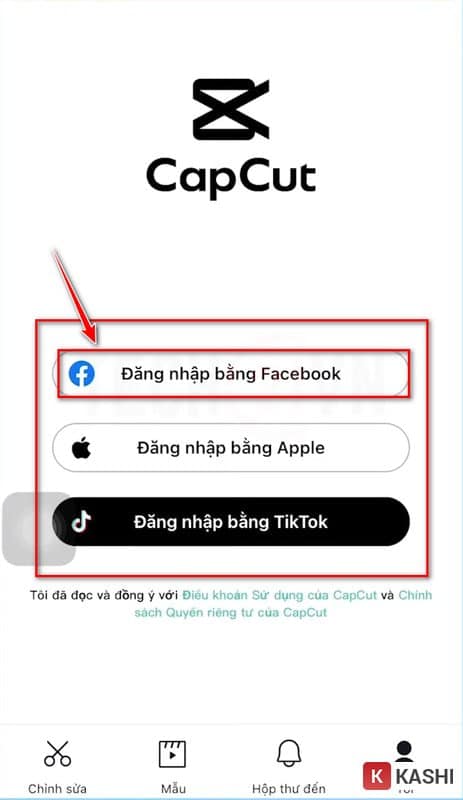 Đăng nhập CapCut