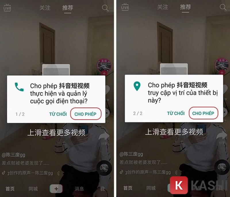 Cấp quyền truy cập cho ứng dụng Douyin