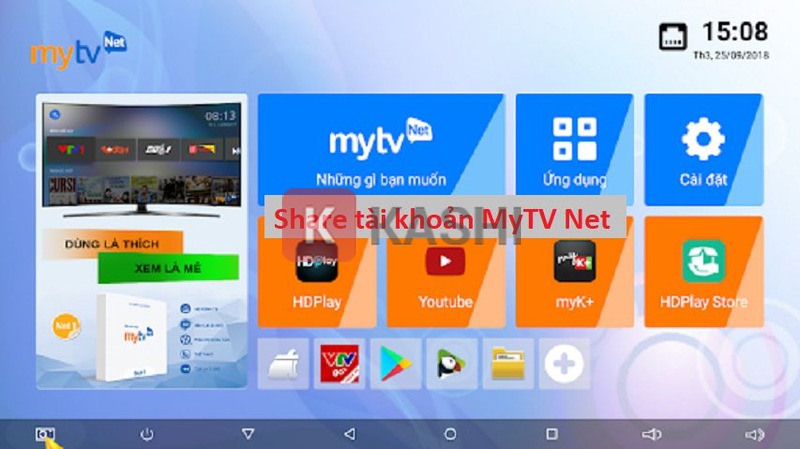 Tài khoản MyTV miễn phí
